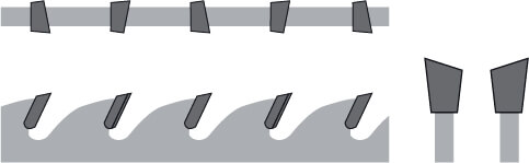 Wisseltand: ATAF = Alternate Top Alternate Face