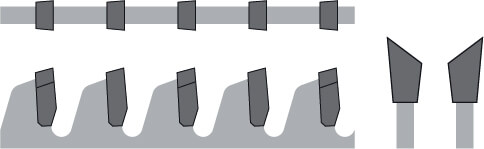 Wisseltand: Hi-ATB = High-Alternate Top Bevel