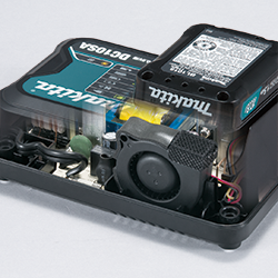 Een doorsnede van de DC10SA oplader