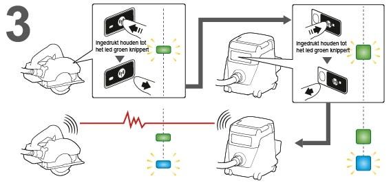 Hoe verbind je de machine middels AWS draadloos met de stofzuiger 3